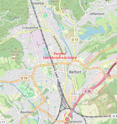 hartă cu locașul de cult